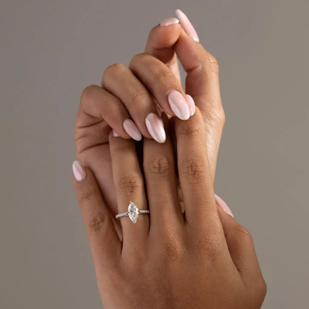 Milie | Marquise Diamond Solitaire Platinum 1.65ct