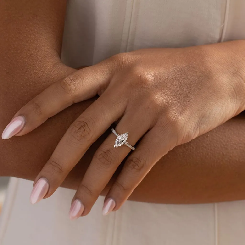 Milie | Marquise Diamond Solitaire Platinum 1.65ct