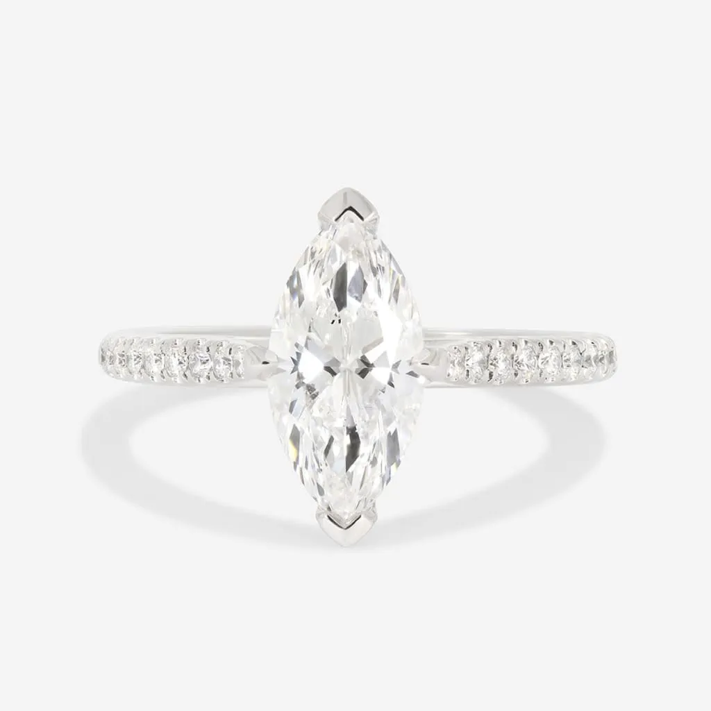 Milie | Marquise Diamond Solitaire Platinum 1.65ct
