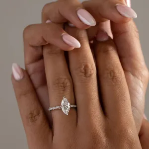 Milie | Marquise Diamond Solitaire Platinum 1.65ct