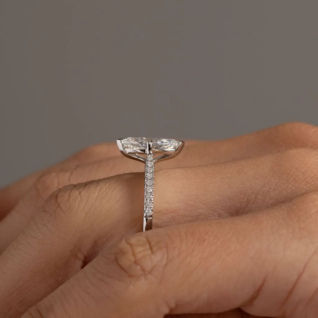 Milie | Marquise Diamond Solitaire Platinum 1.65ct
