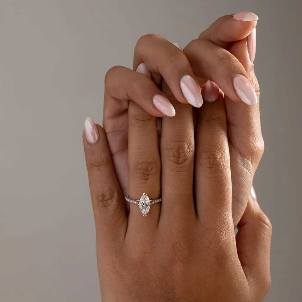 Milie | Marquise Diamond Solitaire Platinum 1.65ct