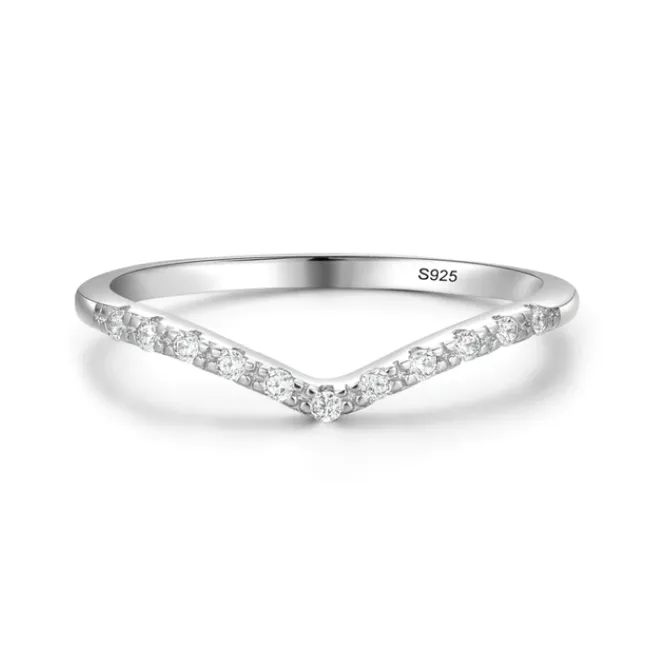 Minimalist Fine Silver Cubic Zirconia Rings for Women Gifts