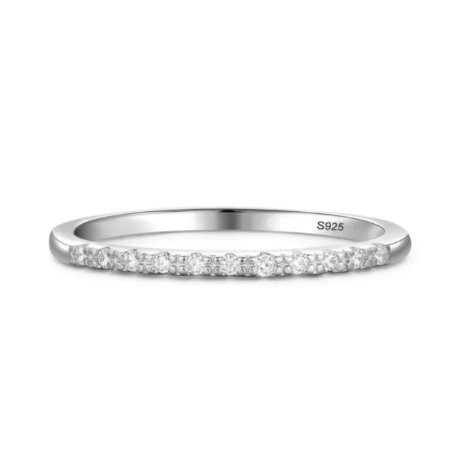 Minimalist Fine Silver Cubic Zirconia Rings for Women Gifts