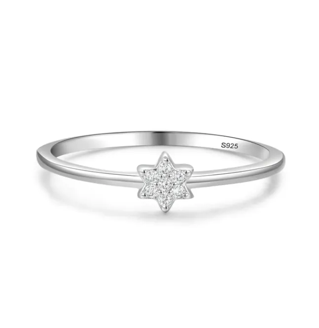 Minimalist Fine Silver Cubic Zirconia Rings for Women Gifts