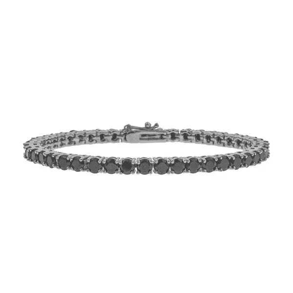 Mister Crystal Chrome & Black Bracelet