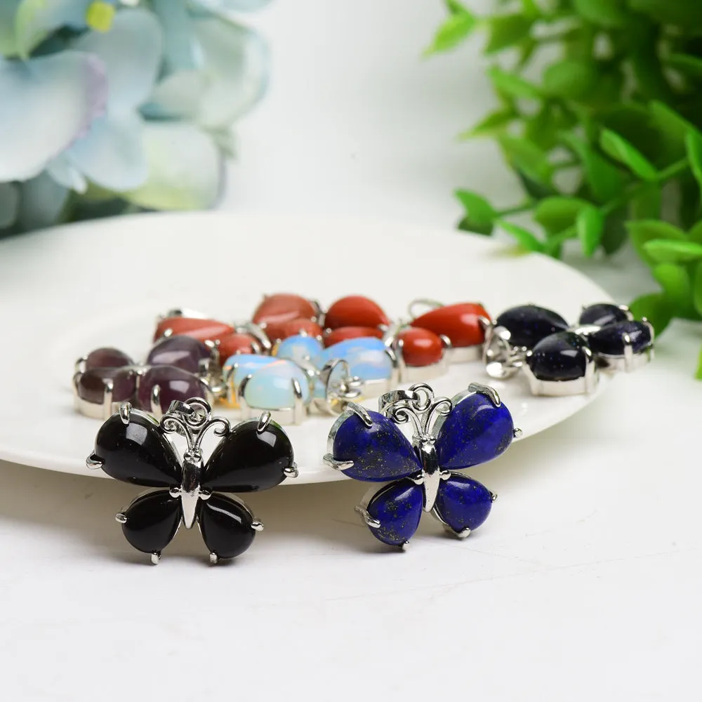 Mixed Crystal New Design Butterfly Shape Pendant Crystal Healing Bulk Wholesale