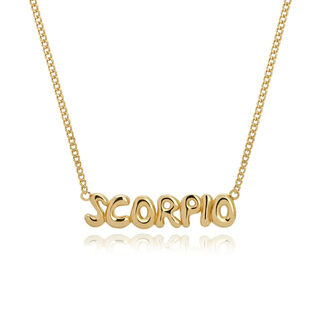 Mod   Jo Cosmo Bubble Zodiac Pendant Necklace - Multiple Options