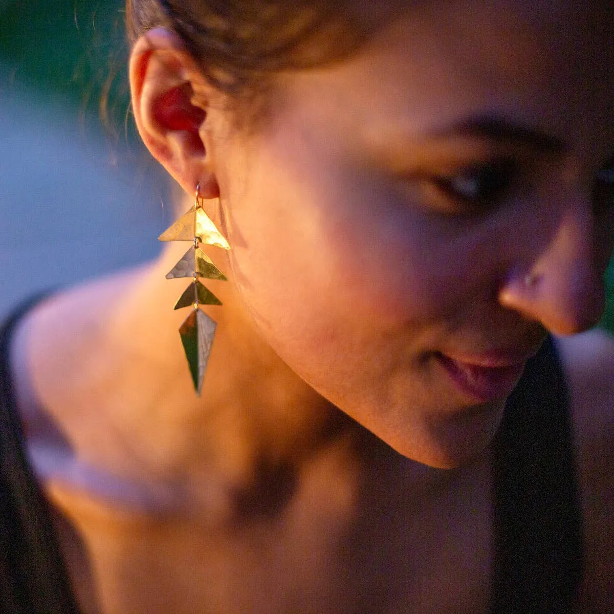 •MOKI• gold dangle earrings