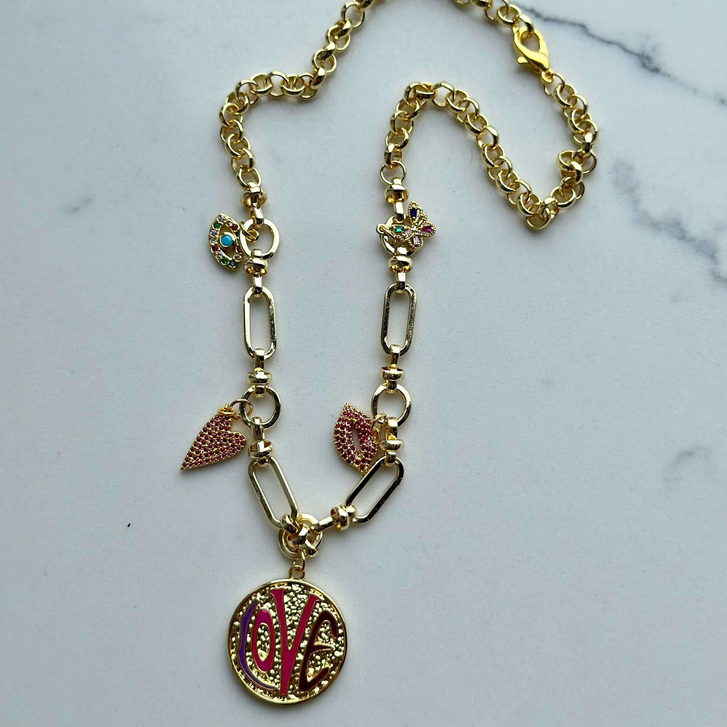 Monique Love Is All Around Necklace - Rainbow