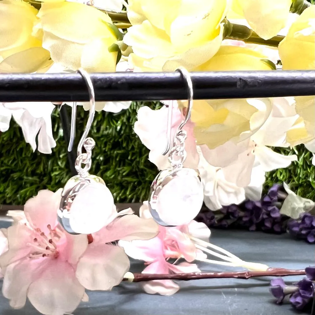 Moonstone Earrings in Silver