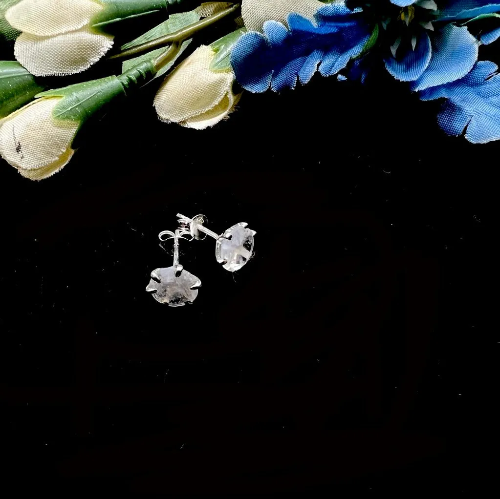 Moonstone Earrings in Silver