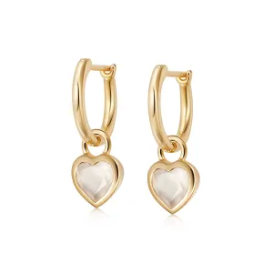 MOONSTONE HEART HOOPS