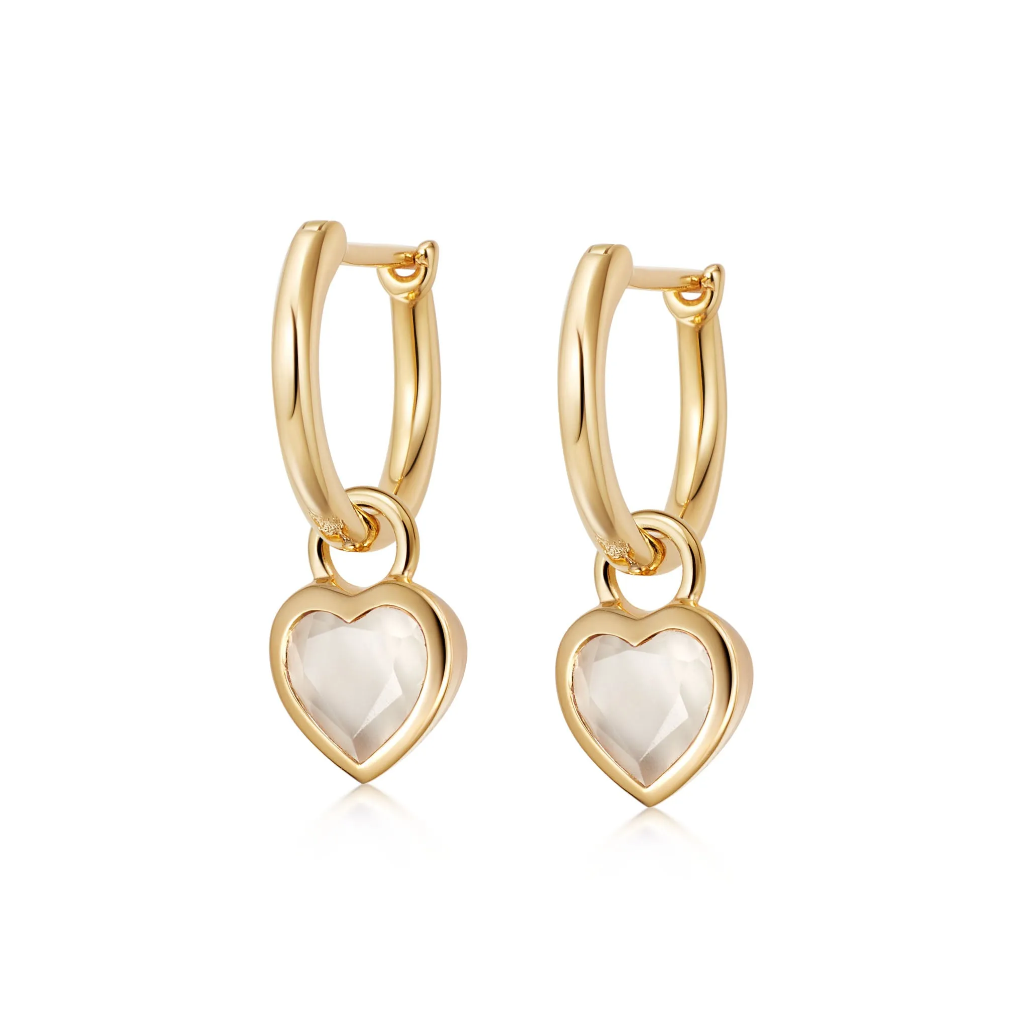 MOONSTONE HEART HOOPS