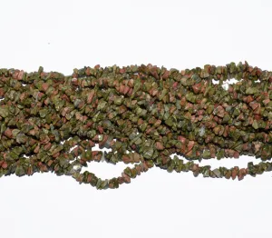 Multicolor Unakite Uncut Chips Semi-Precious Beads