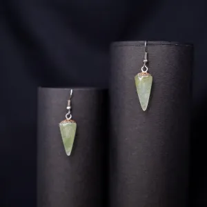 Natural Green Aventurine Dangle Earrings | Handcrafted Gemstone Jewelry for Prosperity and Healing