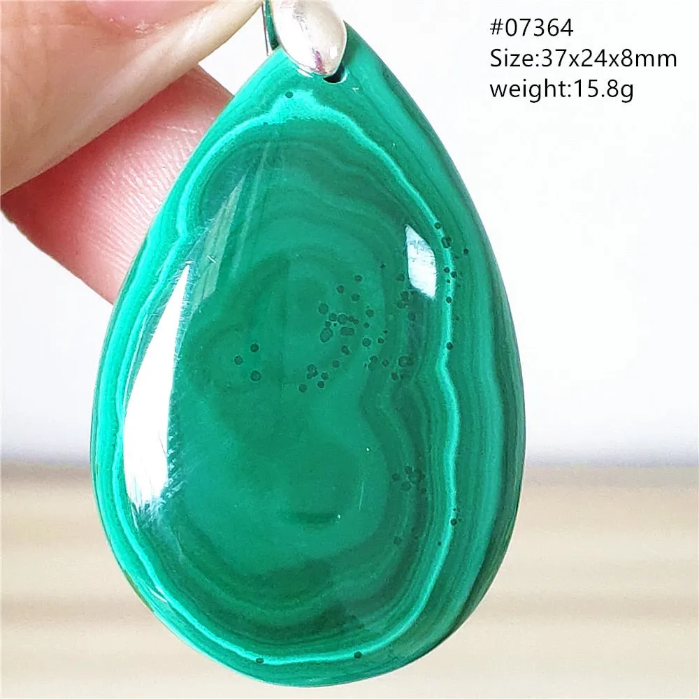 Natural Green Malachite Chrysocolla Bead Pendant Women Men Malachite Pendant Necklace Fashion Jewelry Gemstone AAAAAA