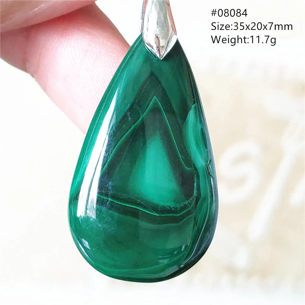 Natural Green Malachite Chrysocolla Bead Pendant Women Men Malachite Pendant Necklace Fashion Jewelry Gemstone AAAAAA