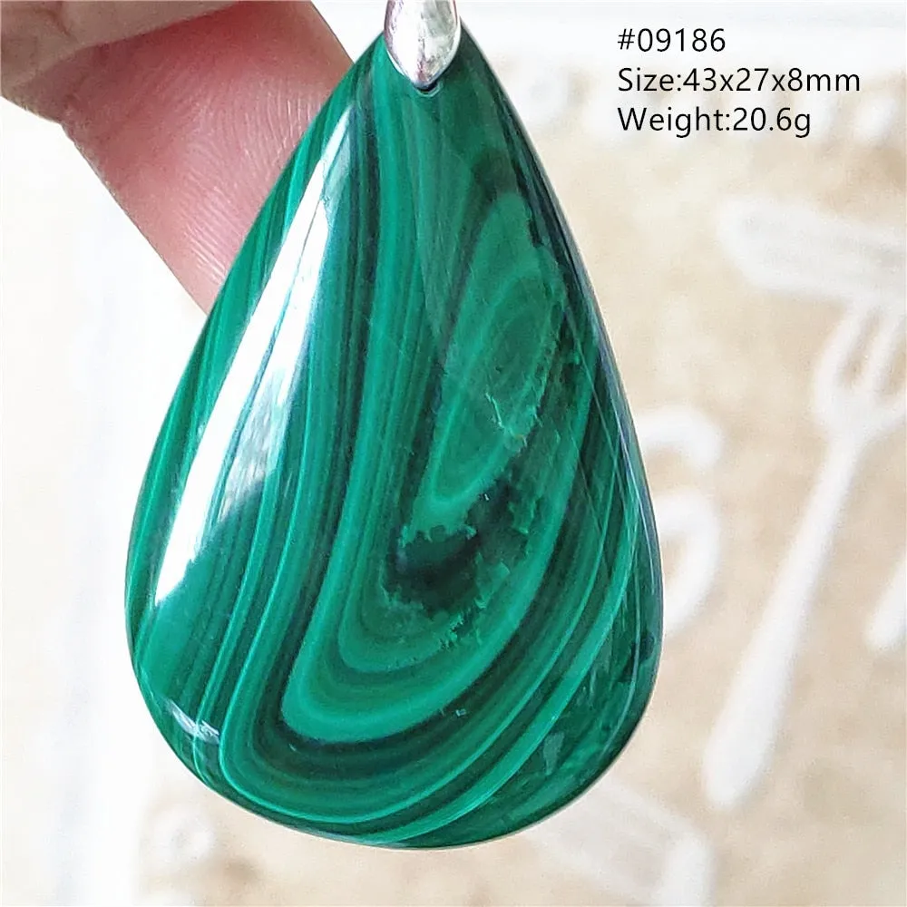 Natural Green Malachite Chrysocolla Bead Pendant Women Men Malachite Pendant Necklace Fashion Jewelry Gemstone AAAAAA