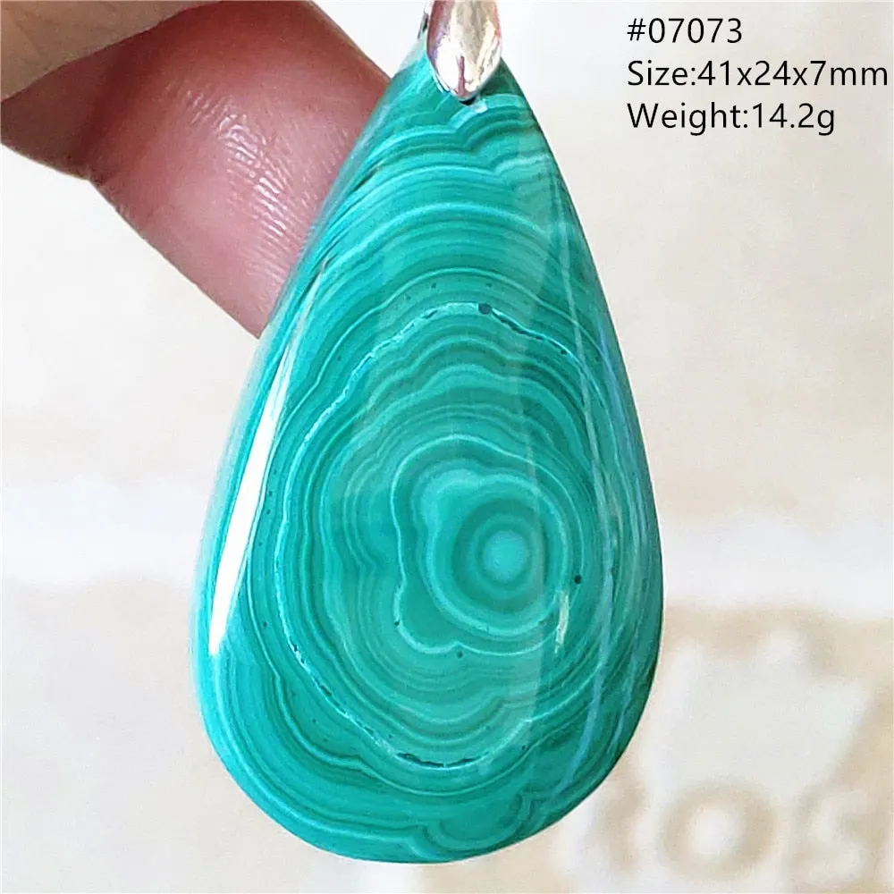 Natural Green Malachite Chrysocolla Bead Pendant Women Men Malachite Pendant Necklace Fashion Jewelry Gemstone AAAAAA