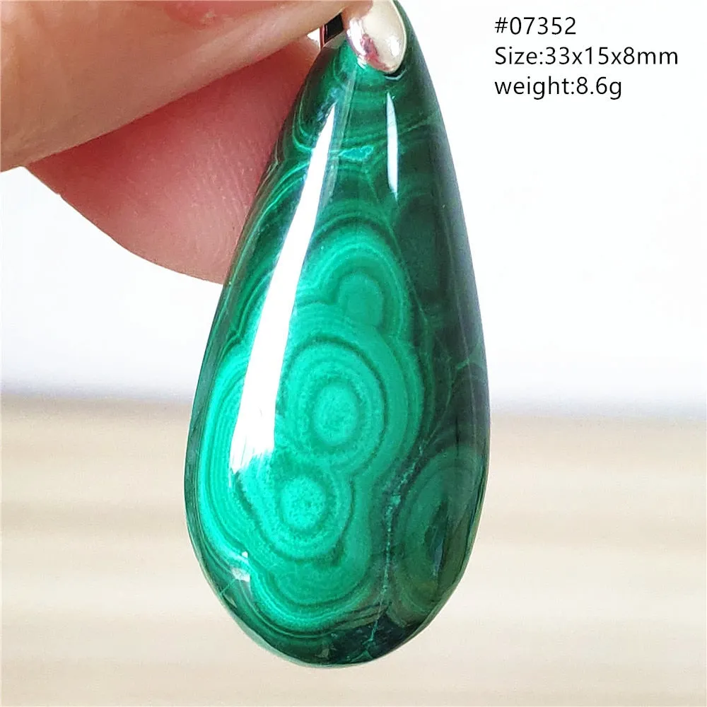 Natural Green Malachite Chrysocolla Bead Pendant Women Men Malachite Pendant Necklace Fashion Jewelry Gemstone AAAAAA