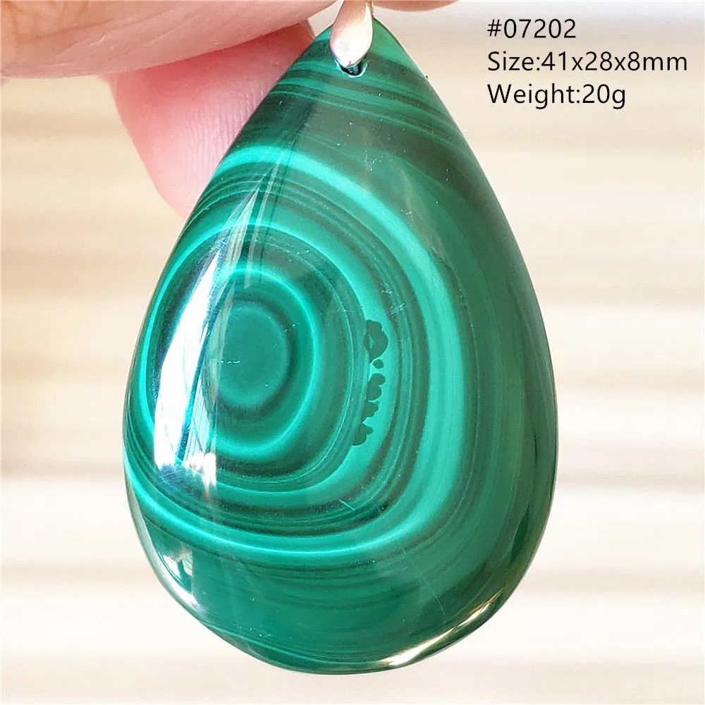 Natural Green Malachite Chrysocolla Bead Pendant Women Men Malachite Pendant Necklace Fashion Jewelry Gemstone AAAAAA