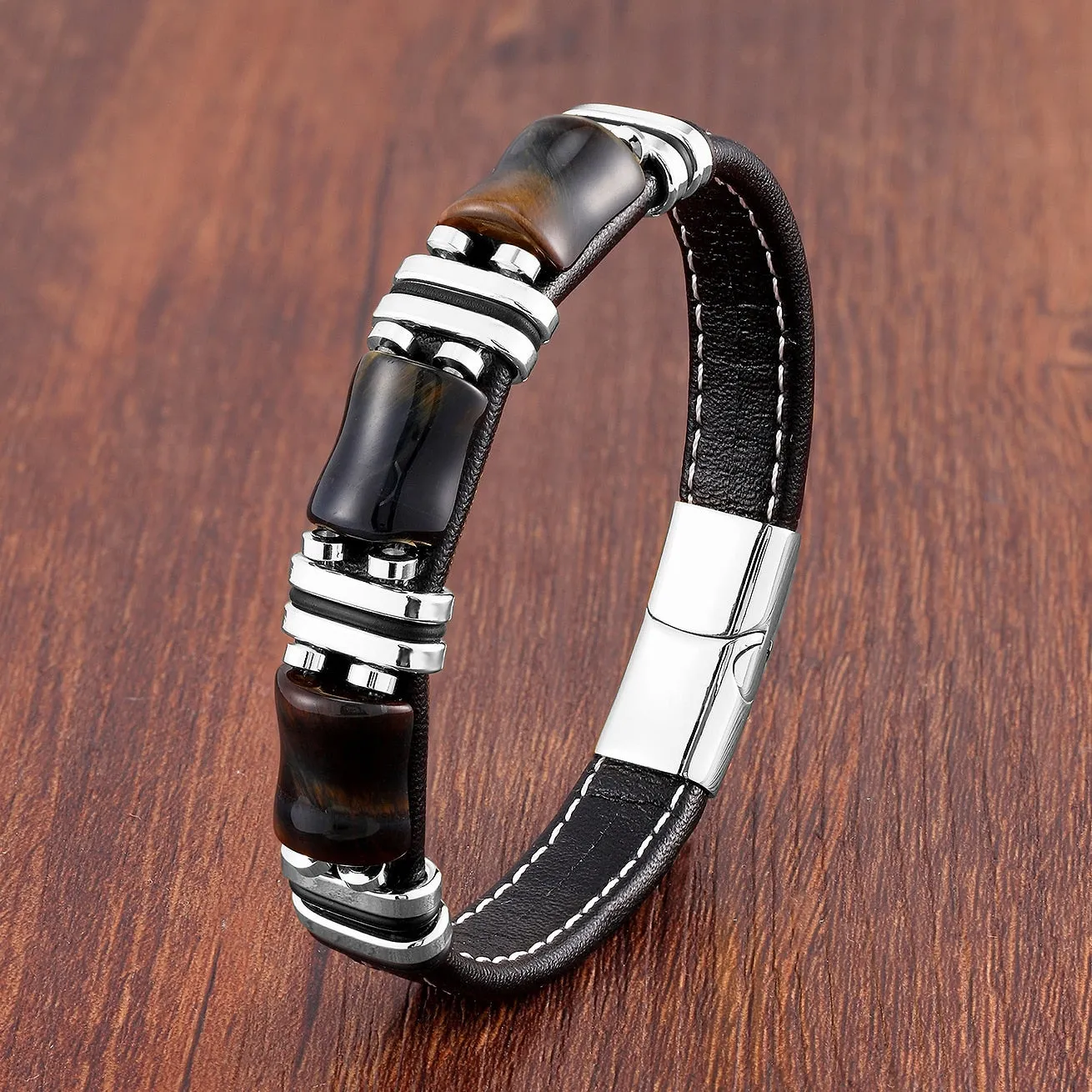 Natural Stone, Tiger Eye Men Bracelet