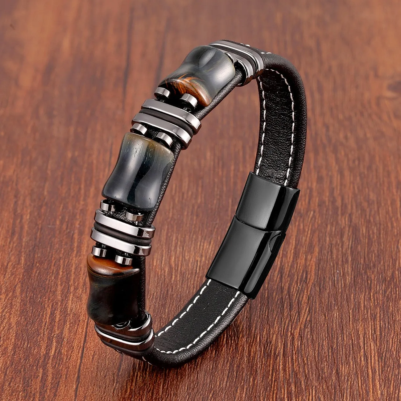 Natural Stone, Tiger Eye Men Bracelet