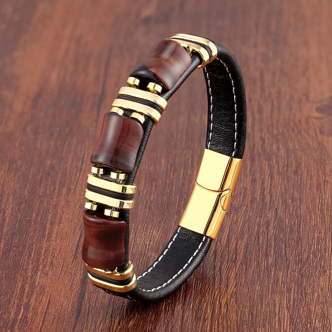 Natural Stone, Tiger Eye Men Bracelet