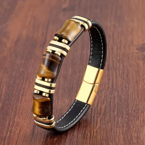 Natural Stone, Tiger Eye Men Bracelet