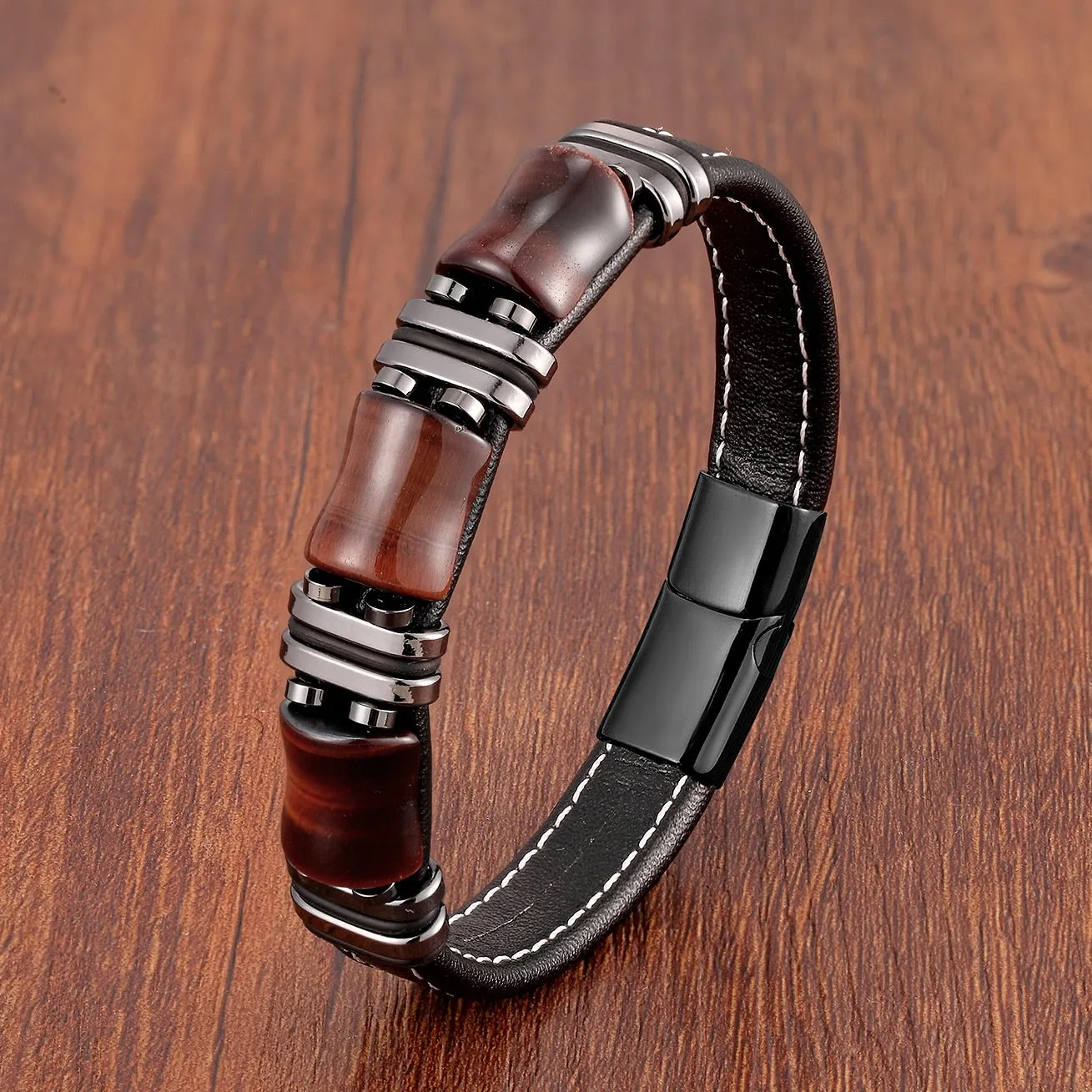 Natural Stone, Tiger Eye Men Bracelet