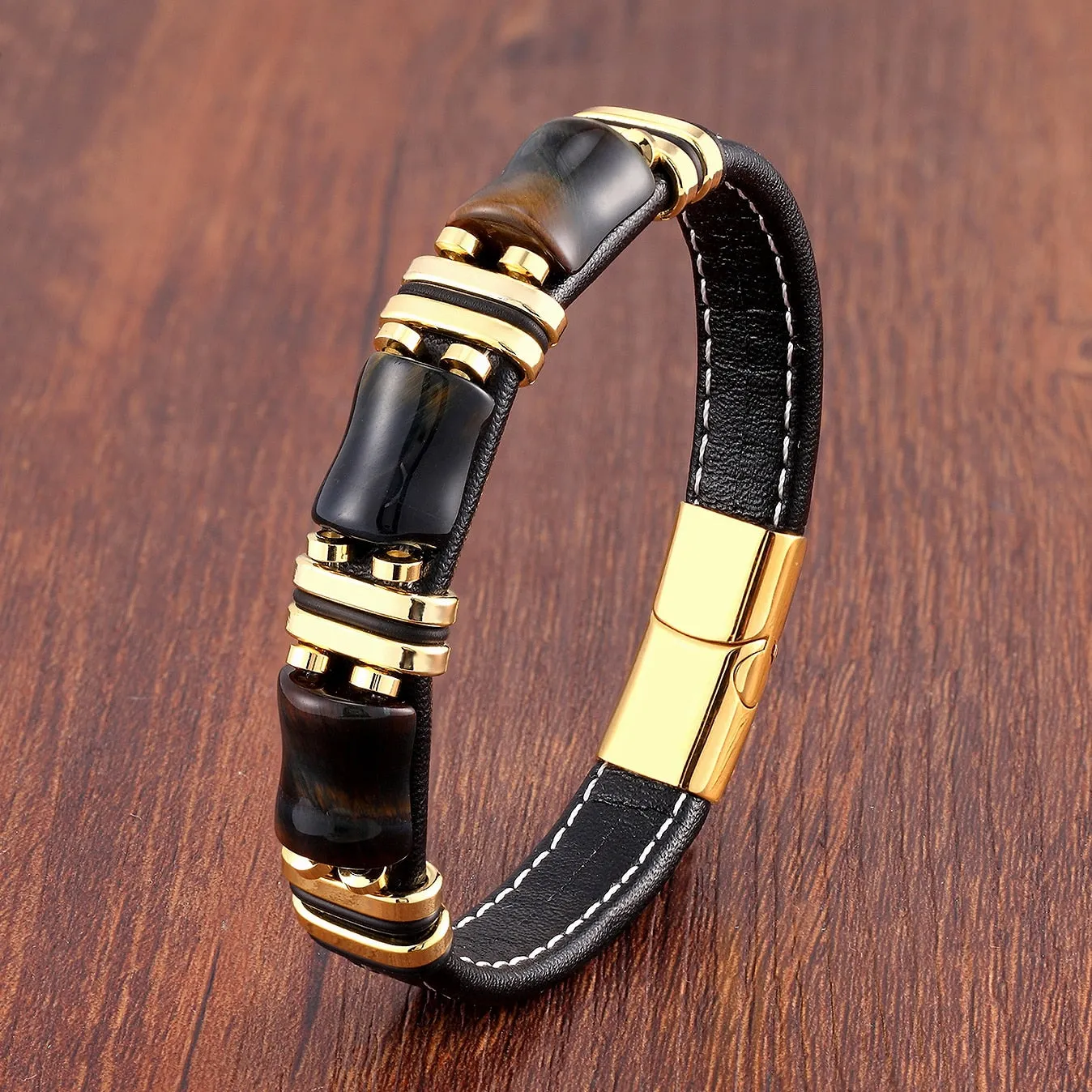 Natural Stone, Tiger Eye Men Bracelet
