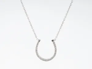 Necklace Modern .36 Round Brilliant Cut Diamonds in 14k White Gold