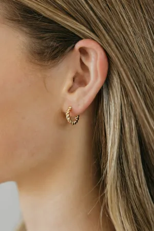 Nettie Hoop Earrings-Gold