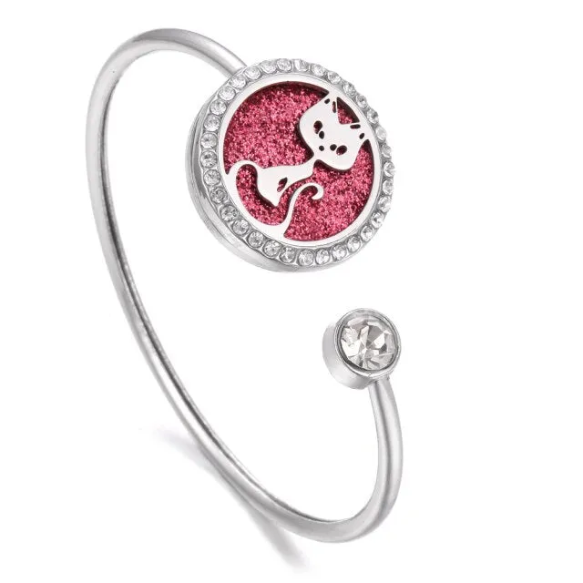 New Aromatherapy Bracelet Stainless Steel Aroma Diffuser Lockets Perfume Essential Oil Diffuser Bracelet Tree of Life Bracelets