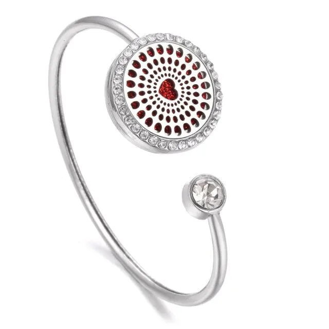 New Aromatherapy Bracelet Stainless Steel Aroma Diffuser Lockets Perfume Essential Oil Diffuser Bracelet Tree of Life Bracelets