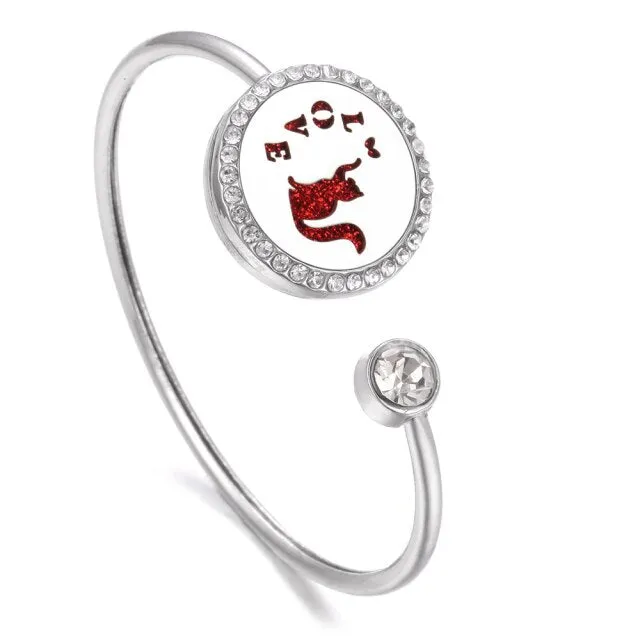New Aromatherapy Bracelet Stainless Steel Aroma Diffuser Lockets Perfume Essential Oil Diffuser Bracelet Tree of Life Bracelets