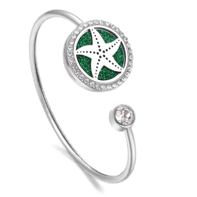 New Aromatherapy Bracelet Stainless Steel Aroma Diffuser Lockets Perfume Essential Oil Diffuser Bracelet Tree of Life Bracelets