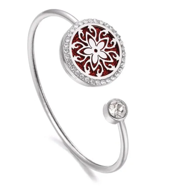 New Aromatherapy Bracelet Stainless Steel Aroma Diffuser Lockets Perfume Essential Oil Diffuser Bracelet Tree of Life Bracelets