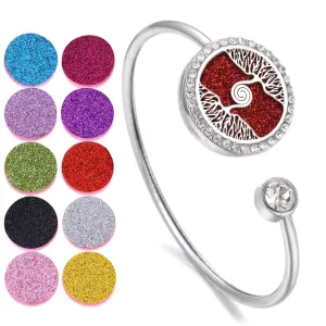 New Aromatherapy Bracelet Stainless Steel Aroma Diffuser Lockets Perfume Essential Oil Diffuser Bracelet Tree of Life Bracelets