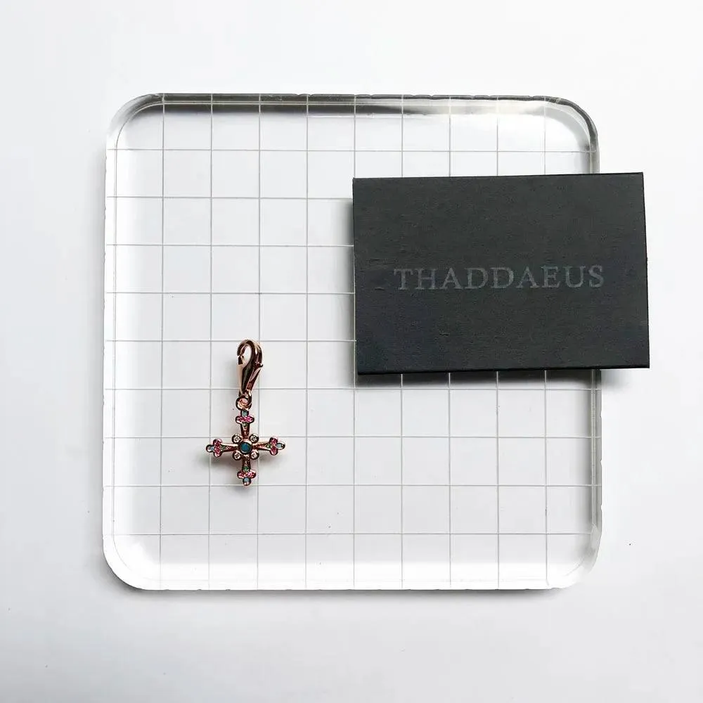 New Arrival Victorian Cross Dangle Charm Pendants For Women Sterling Silver Regal Colours Christian Jewellery
