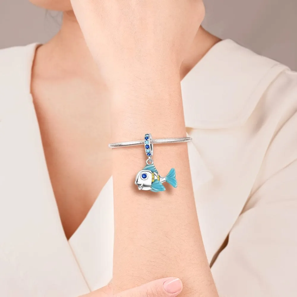 Ocean Blue Fish Charm
