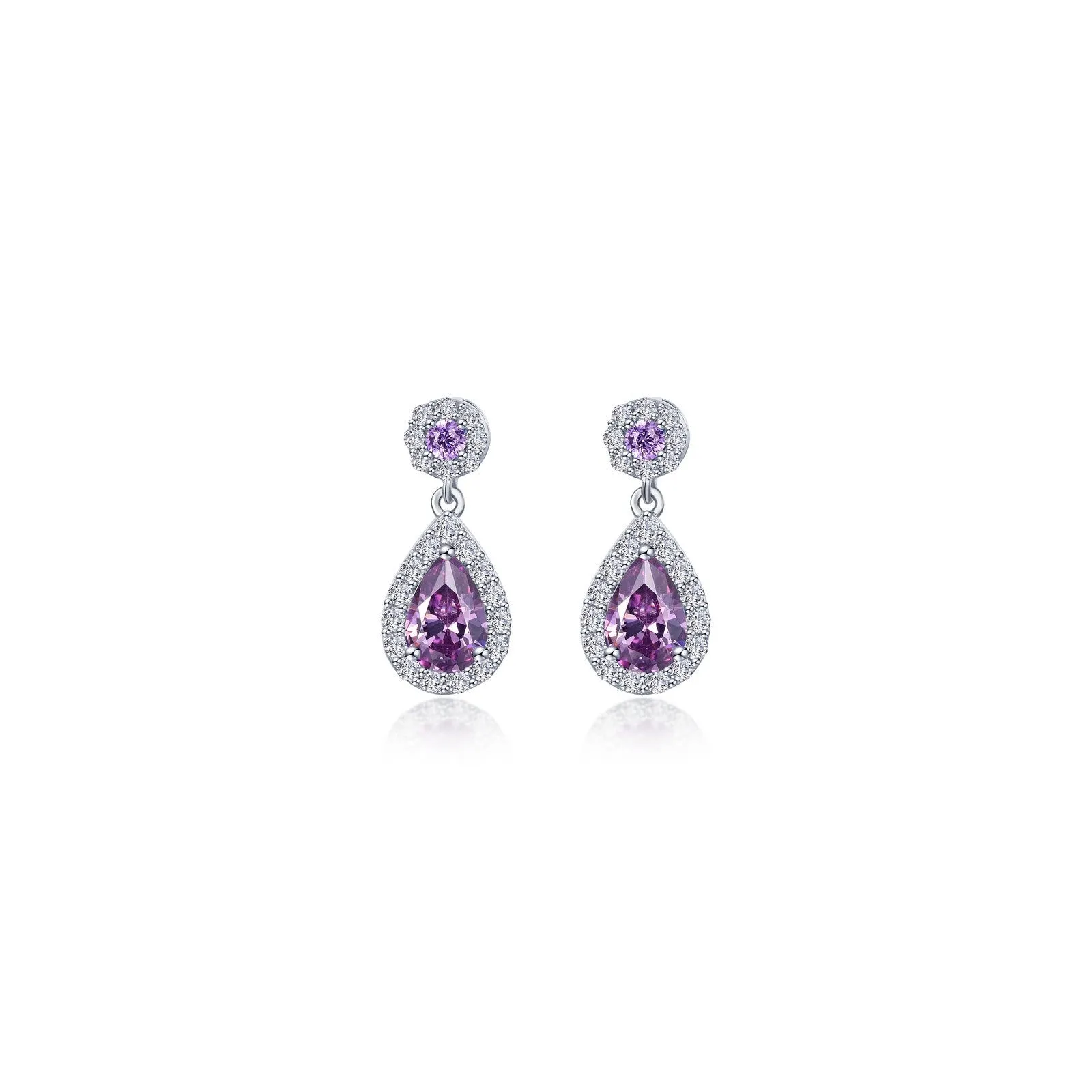 Oval Halo Drop Earrings E0590GNP00