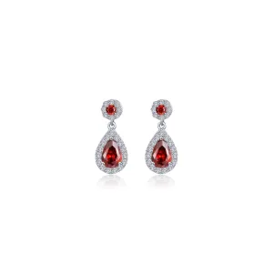 Oval Halo Drop Earrings E0590GNP00