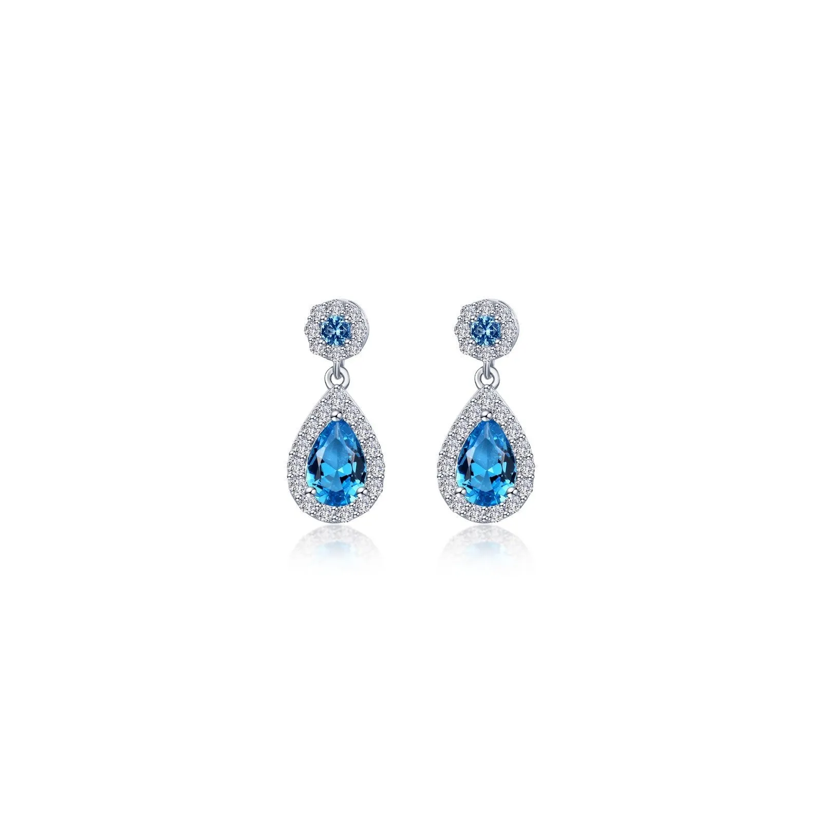 Oval Halo Drop Earrings E0590GNP00