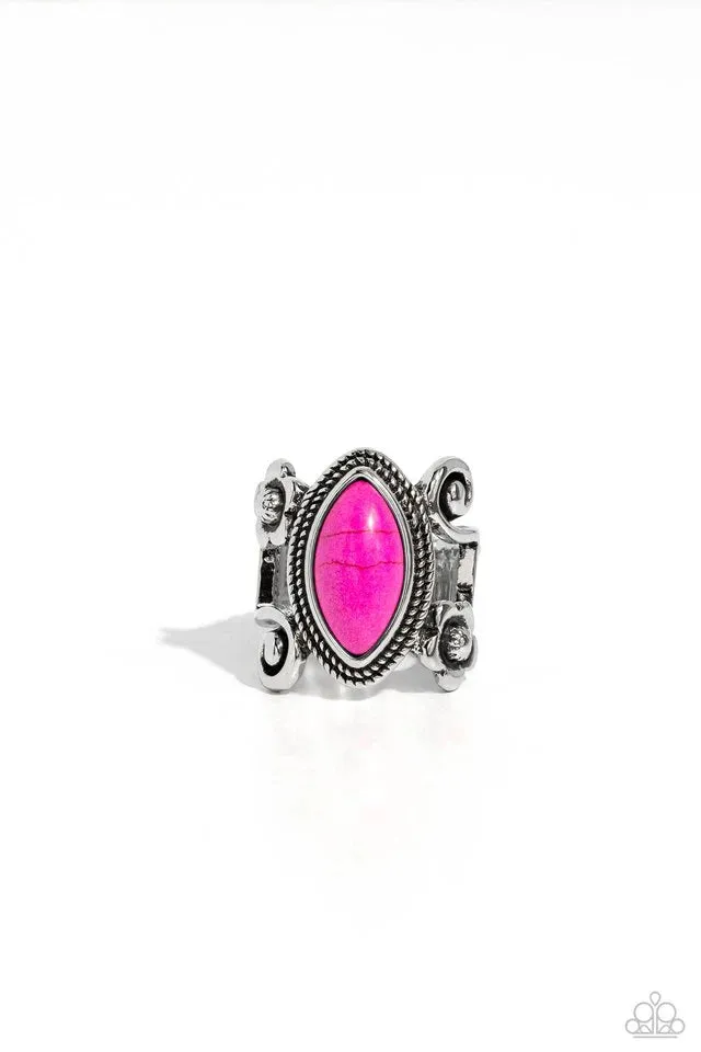 Paparazzi Flower SWIRL - Pink Ring