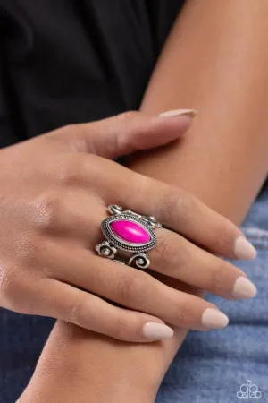 Paparazzi Flower SWIRL - Pink Ring