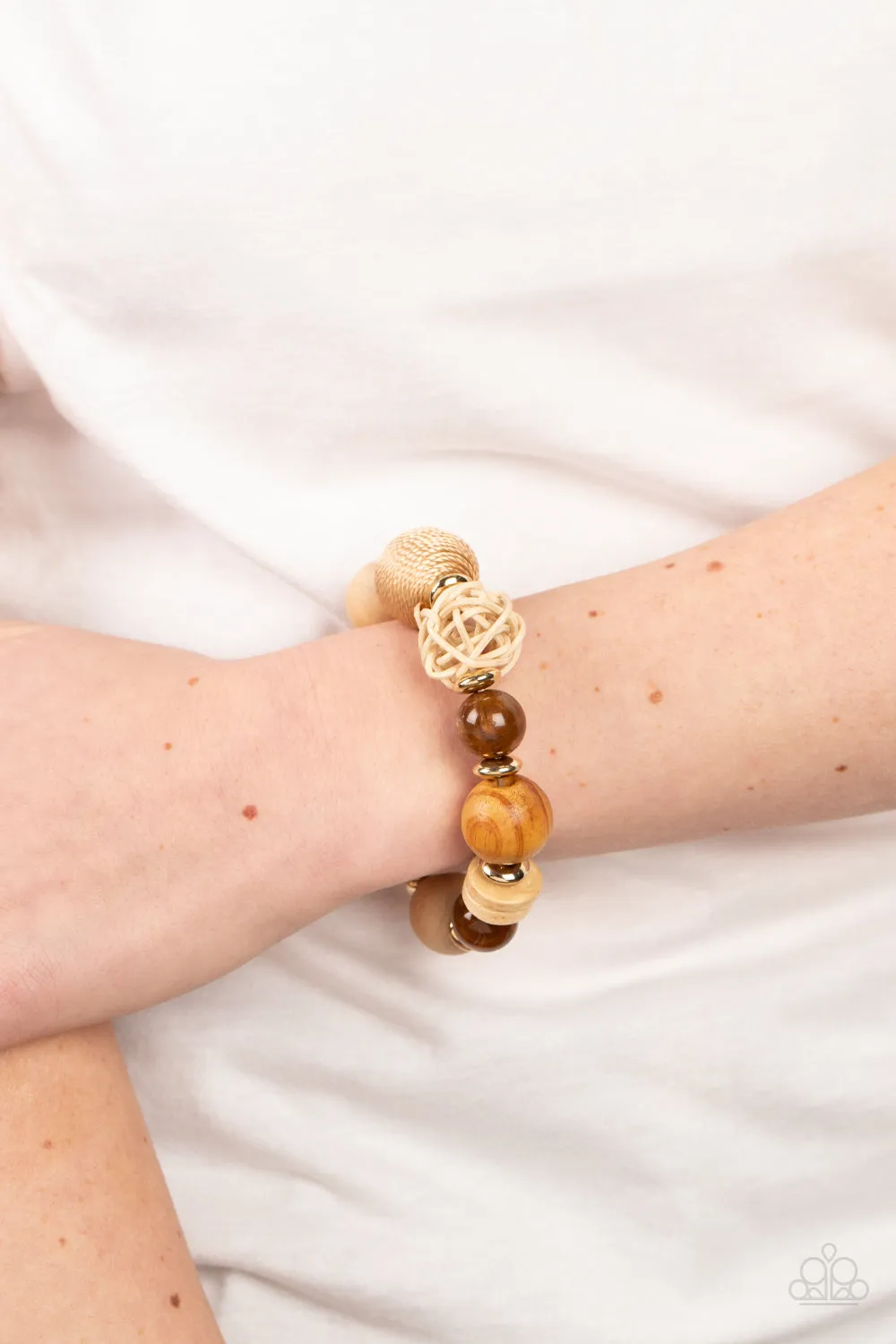 PAPARAZZI Happily Homespun - Brown BRACELETS