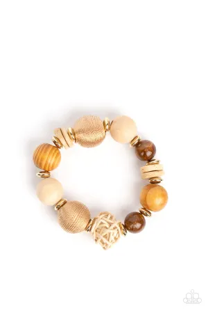 PAPARAZZI Happily Homespun - Brown BRACELETS