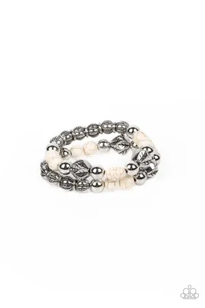 Paparazzi Sagebrush Saga - White  Bracelet P9SE-WTXX-249XX